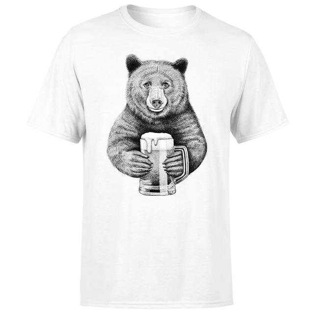 Threadless x IWOOT Bear Beer Men's T-Shirt - White - M on Productcaster.