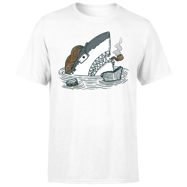 Threadless x IWOOT The Dad Shark Men's T-Shirt - White - M on Productcaster.