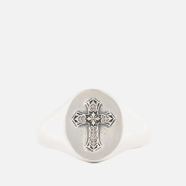 Serge DeNimes Men's 925 Sterling Silver Gothic Cross Ring - Silver - S on Productcaster.