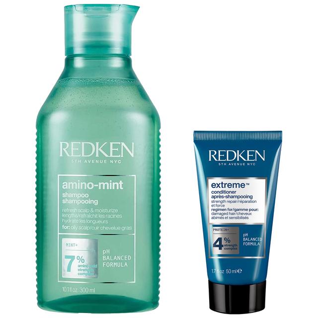 Redken Amino Mint Scalp Cleansing for Greasy Hair Shampoo and Extreme Conditioner Bundle on Productcaster.