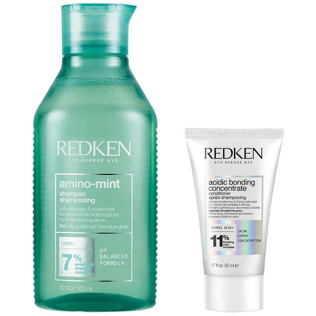 Redken Amino Mint Scalp Cleansing for Greasy Hair Shampoo and Acidic Bonding Concentrate Conditioner Bundle on Productcaster.