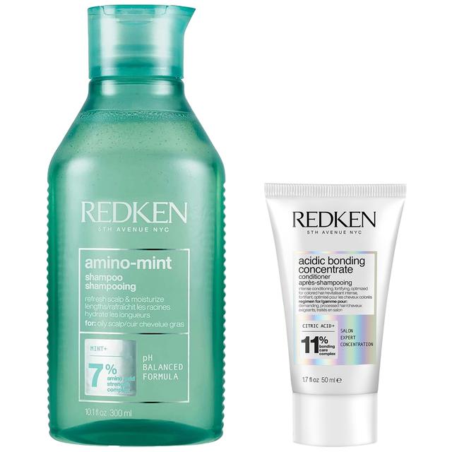 Redken Amino Mint Scalp Cleansing for Greasy Hair Shampoo and Acidic Bonding Concentrate Conditioner Bundle on Productcaster.