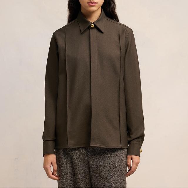 AMI Pintuck Wool Shirt - L on Productcaster.