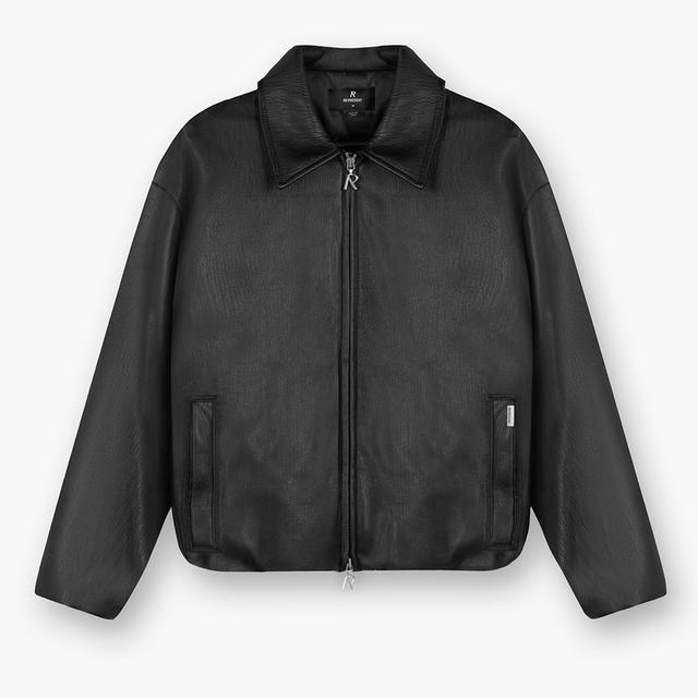 REPRESENT Men's Faux Leather Bomber Jacket - Jet Black - M on Productcaster.