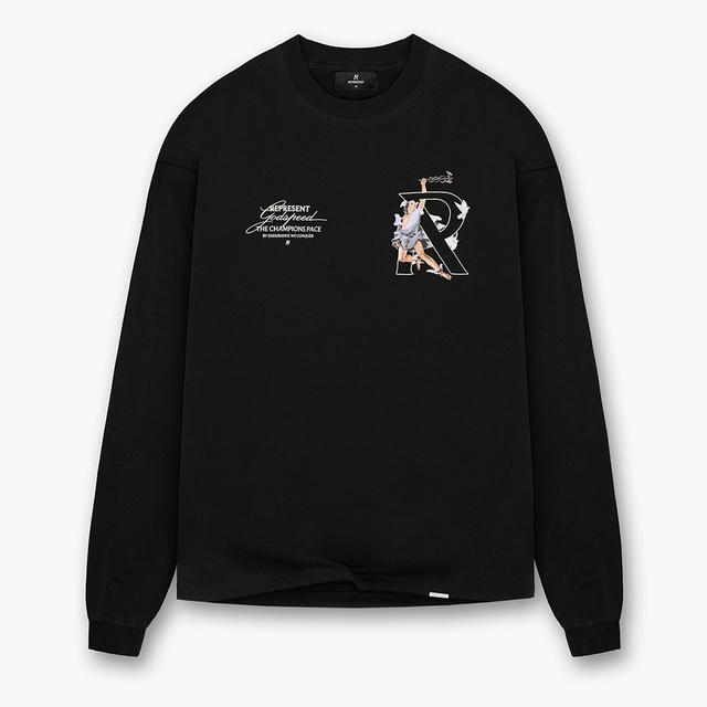 REPRESENT Men's Hermes Long Sleeved T-Shirt - Jet Black - S on Productcaster.