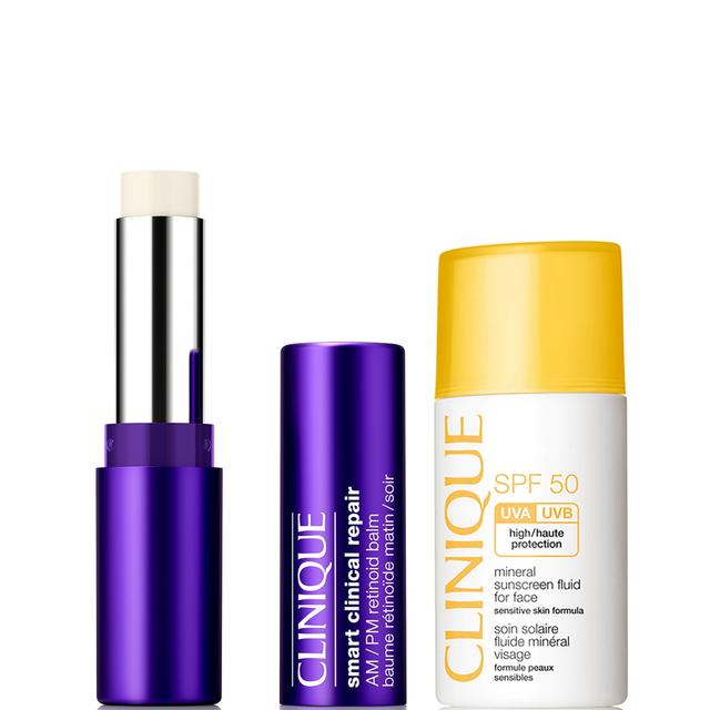 Clinique Smart Clinical Repair AM/PM Retinoid Balm and SPF 50 Mineral Fluid Duo on Productcaster.