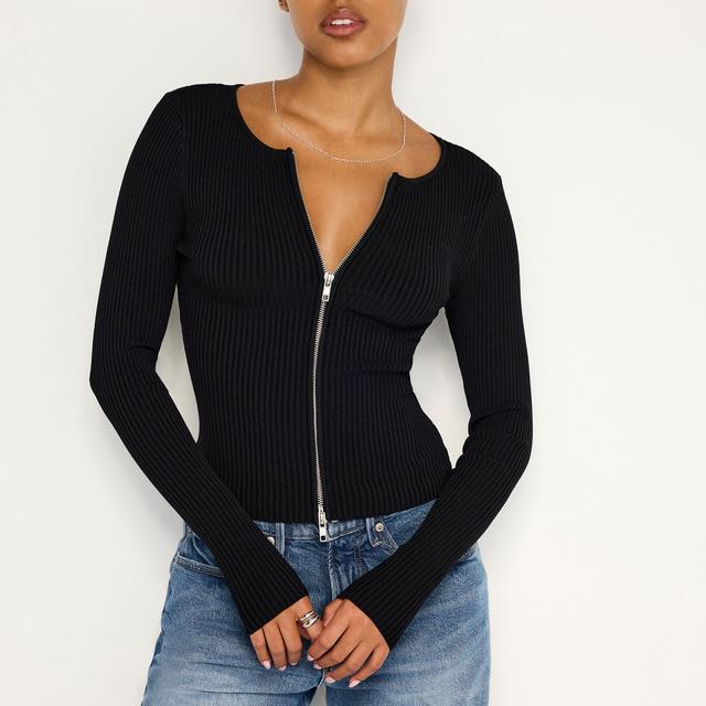 Good American Virgo Ribbed-Knit Top - M on Productcaster.