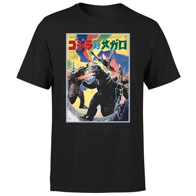 Godzilla Vs Megalon 1973 Unisex T-Shirt - Black - 3XL on Productcaster.