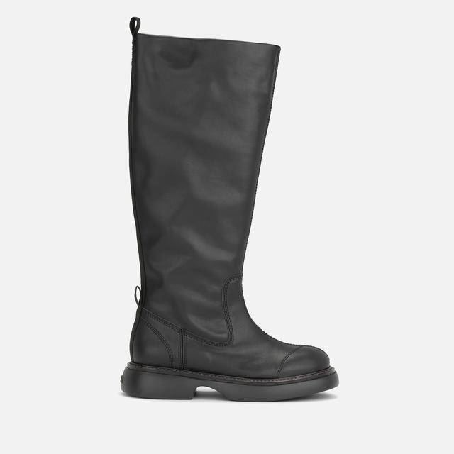 Ganni Women's Everyday Tubular Leather Knee-High Boots - UK 4 on Productcaster.