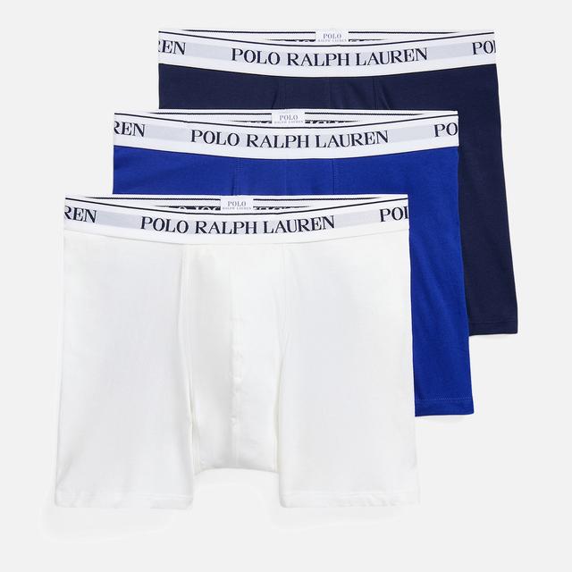 Polo Ralph Lauren Men's 3 Pack Boxer Briefs - Royal/White/Navy - S on Productcaster.