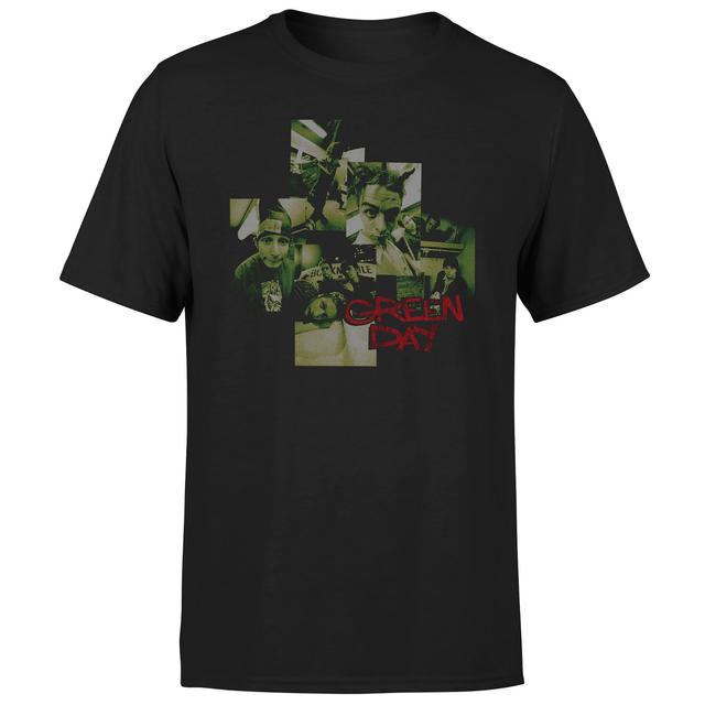 Green Day Faces Poster Unisex T-Shirt - Black - XL on Productcaster.