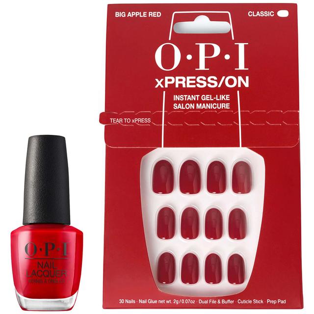 OPI xPRESS/ON Big Apple Red and Big Apple Red Nail Polish Bundle on Productcaster.