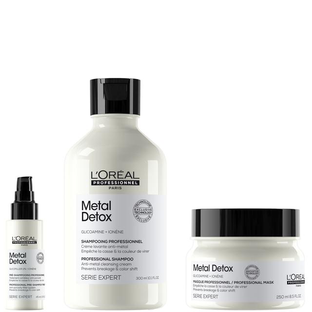 L'Oréal Professionnel Metal Detox Shampoo, Mask Duo with Pre-Shampoo for Breakage and Colour Fade Protection on Productcaster.