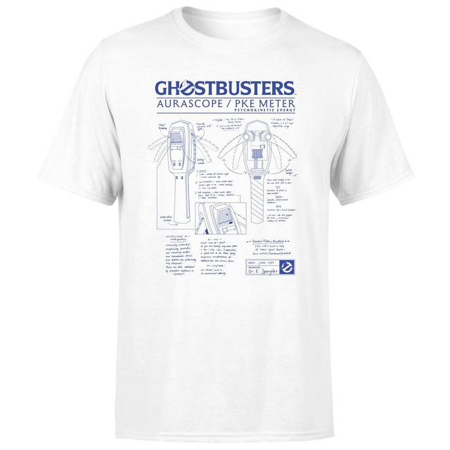 Ghostbusters PKE Schematic Unisex T-Shirt - White - 3XL on Productcaster.