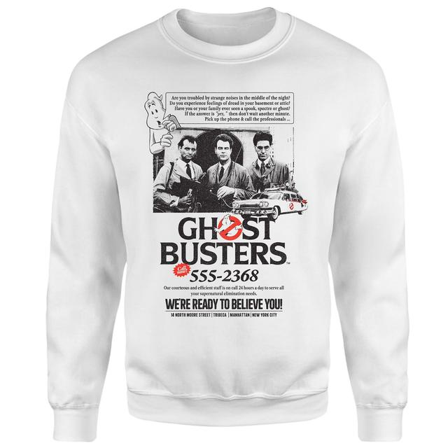 Ghostbusters Vintage Advert Sweatshirt - White - L on Productcaster.