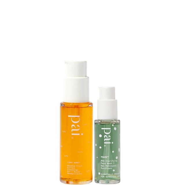 Pai Skincare Double Cleanse Duo - Light Work Rosehip Cleansing Oil 28ml and Phaze Rebalancing PHA Cleanser 28ml on Productcaster.