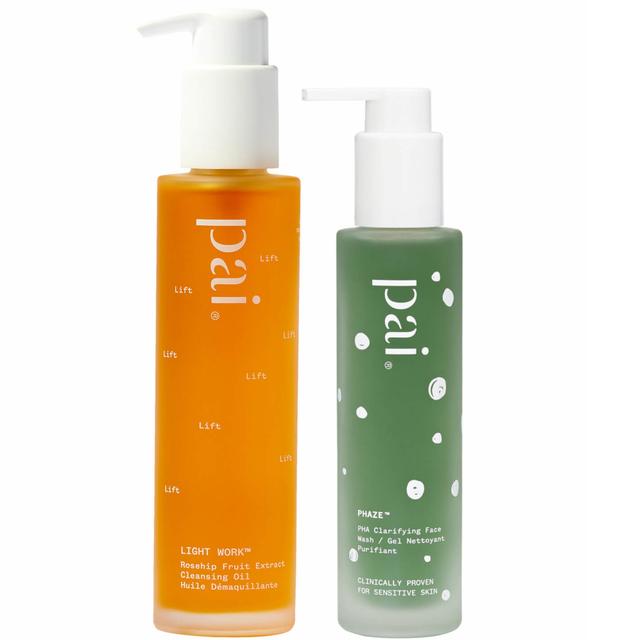 Pai Skincare Double Cleanse Duo - Light Work Rosehip Cleansing Oil 100ml and Phaze Rebalancing PHA Cleanser 100ml on Productcaster.