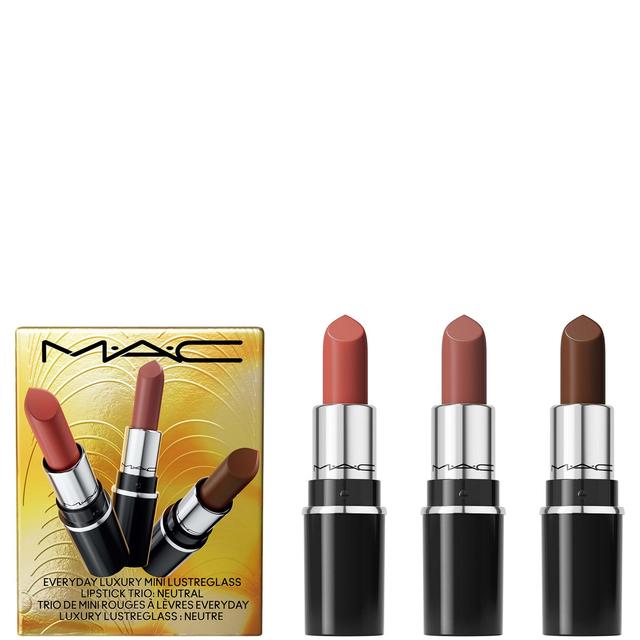 MAC Everyday Luxury Mini Lustreglass Lipstick Trio - Neutral (Worth £45) on Productcaster.