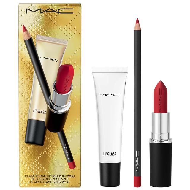 MAC Claim To Fame Lip Trio - Ruby Woo (Worth £67) on Productcaster.