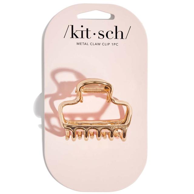 Kitsch Metal Medium Open Shape Puffy Claw Clip - Gold on Productcaster.