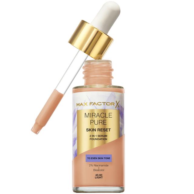 Max Factor Miracle Pure Skin Revival Serum Foundation 30ml (Various Shades) - 40-60 Light on Productcaster.