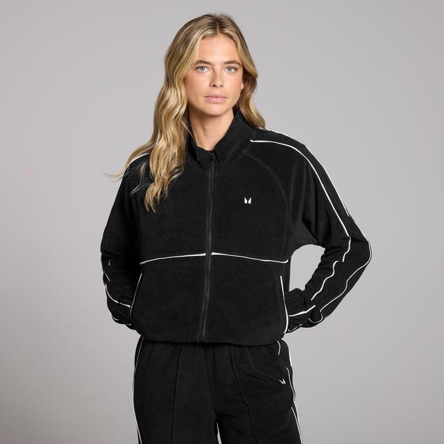 MP Women's Lifestyle Towelling Tracksuit Jacket - Black - M on Productcaster.