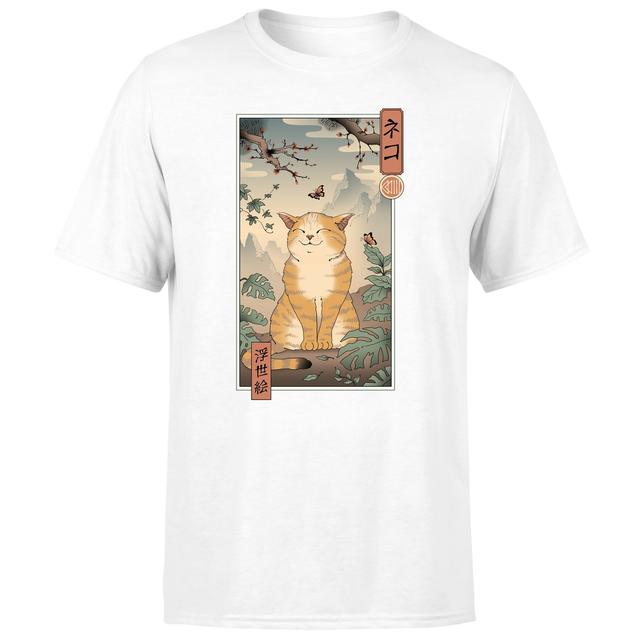 Threadless x IWOOT Edo Cat Men's T-Shirt - White - XS on Productcaster.