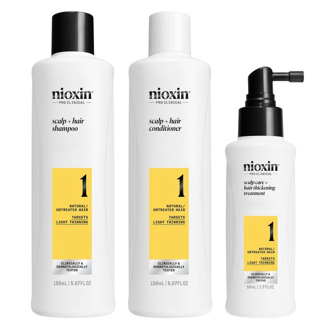 NIOXIN Scalp and Hair Thickening System 1 for Natural Hair with Light Thinning Trial Kit on Productcaster.