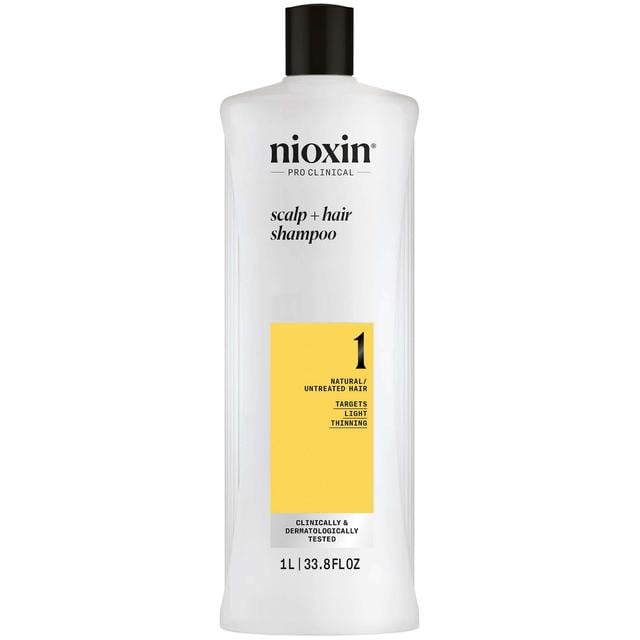 NIOXIN Scalp and Hair Thickening System 1 Shampoo for Natural Hair with Light Thinning 1L on Productcaster.