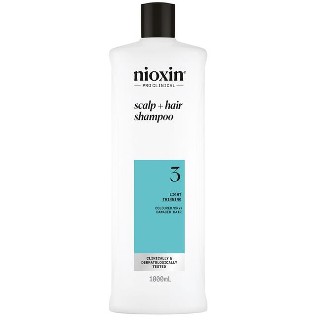 NIOXIN Scalp and Hair Thickening System 3 Shampoo for Coloured Dry and Damaged Hair with Light Thinning 1L on Productcaster.