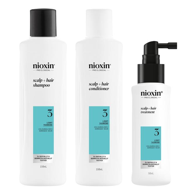 NIOXIN Scalp and Hair Thickening System 3 for Coloured Dry and Damaged Hair with Light Thinning Trial Kit on Productcaster.