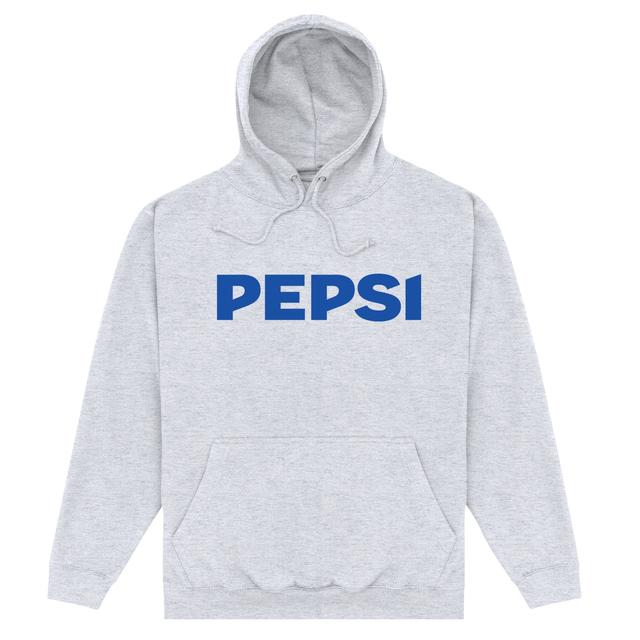 Pepsi Co. Text Logo Hoodie - Grey - S on Productcaster.