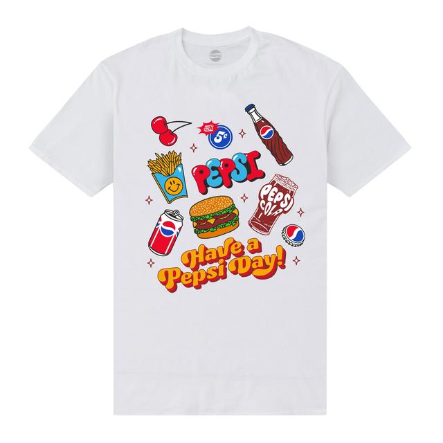 Pepsi Co. Have A Pepsi Day! Men's T-Shirt - White - XL on Productcaster.