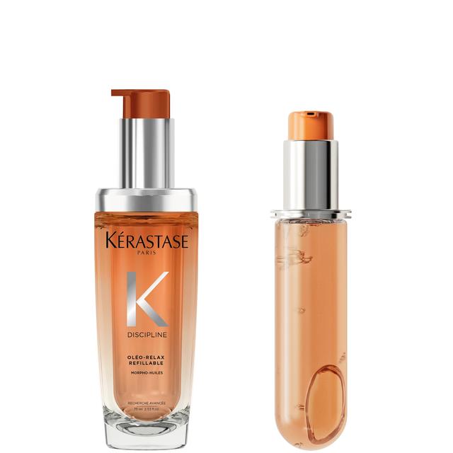 Kérastase Discipline L’Huile Oleo-Relax Refillable Hair Oil 75ml and Refill Duo for Voluminous and Unruly Hair on Productcaster.