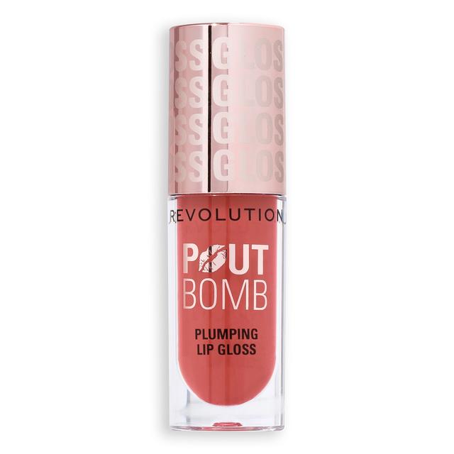 Makeup Revolution Pout Bomb Plumping Gloss Jelly 4.5ml (Various Shades) - Melba Warm Peach on Productcaster.