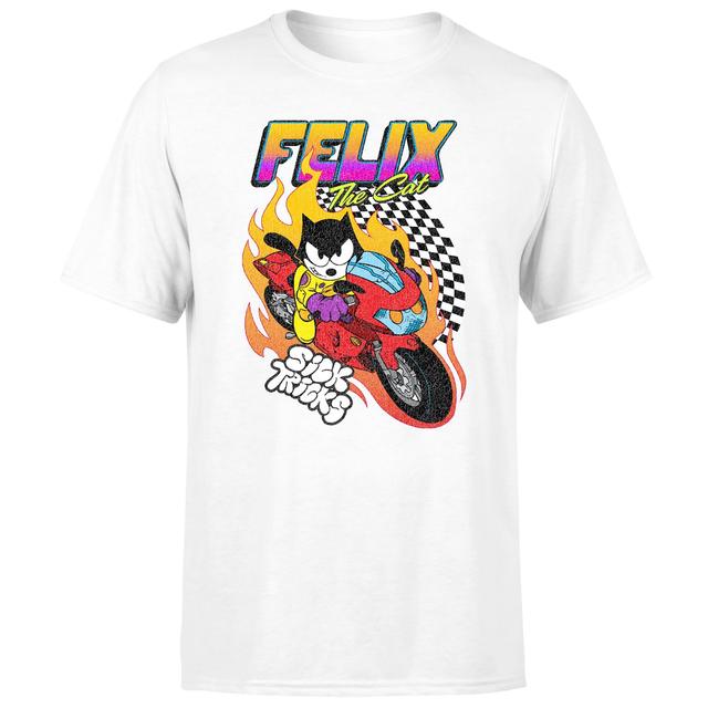 Felix The Cat Sick Tricks Unisex T-Shirt - White - 4XL on Productcaster.