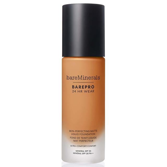 bareMinerals Barepro 24Hr Matte Comfort Liquid Foundation Mineral Spf20 30ml (various shades) - Med. Deep 43 Neutral on Productcaster.