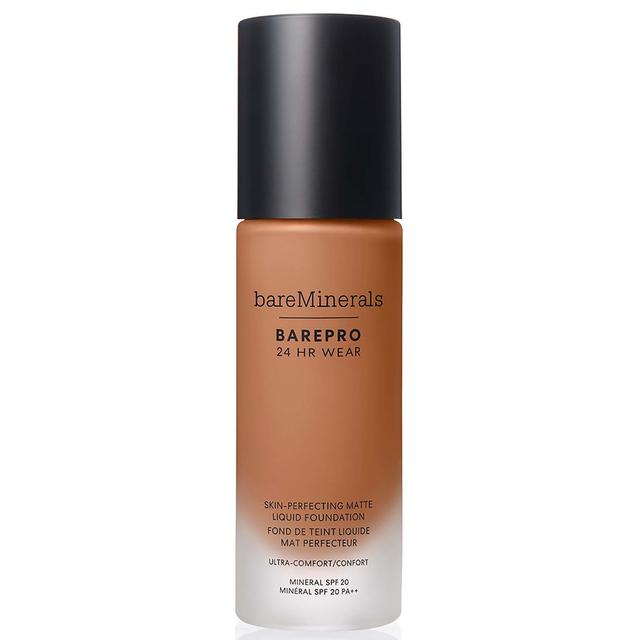 bareMinerals Barepro 24Hr Matte Comfort Liquid Foundation Mineral Spf20 30ml (various shades) - Med. Deep 45 Neutral on Productcaster.