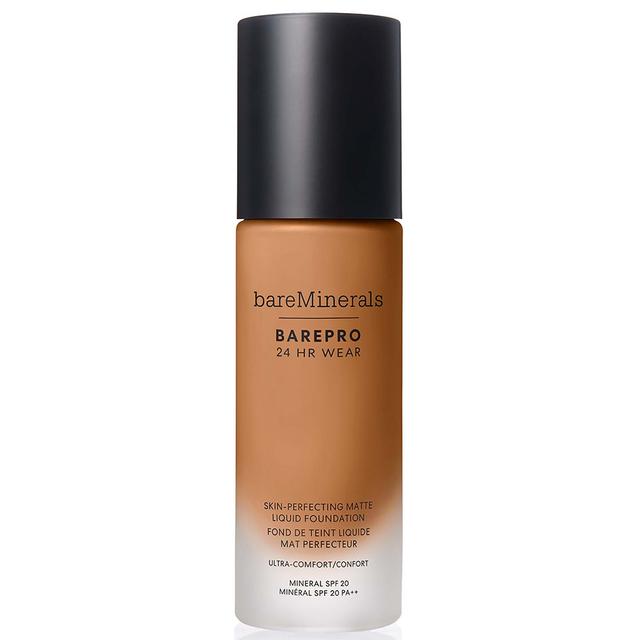 bareMinerals Barepro 24Hr Matte Comfort Liquid Foundation Mineral Spf20 30ml (various shades) - Med. Deep 46 Neutral on Productcaster.