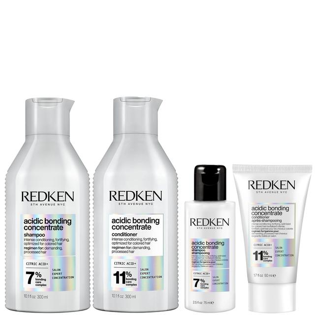 Redken Acidic Bonding Concentrate Shampoo and Conditioner 300ml with Mini Shampoo 75ml and Conditioner 50ml (Worth £62.11) on Productcaster.