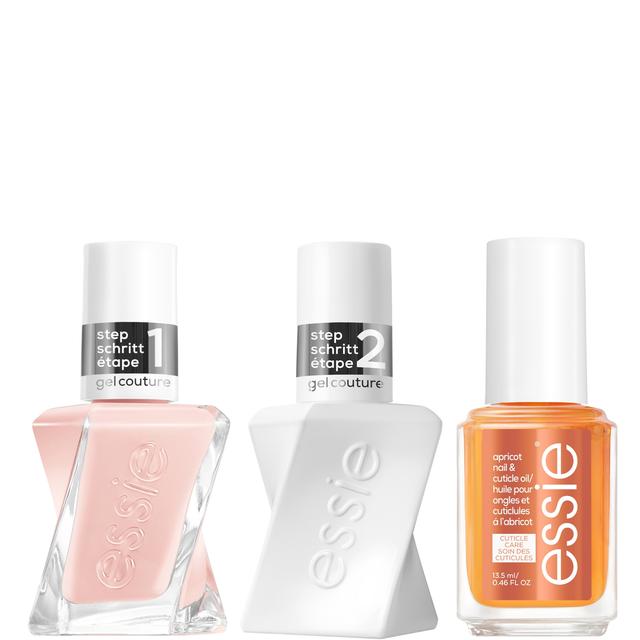 essie Gel Couture Nude Nail Polish Top Coat and Apricot Cuticle Oil Care Bundle on Productcaster.