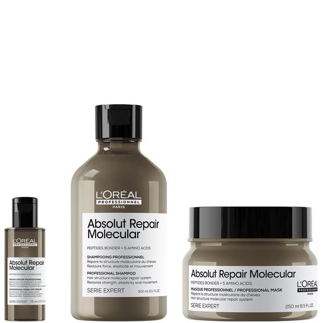 L'Oréal Professionnel Absolut Repair Molecular Shampoo Rinse off Hair Mask and Mini Rinse off Hair Serum on Productcaster.