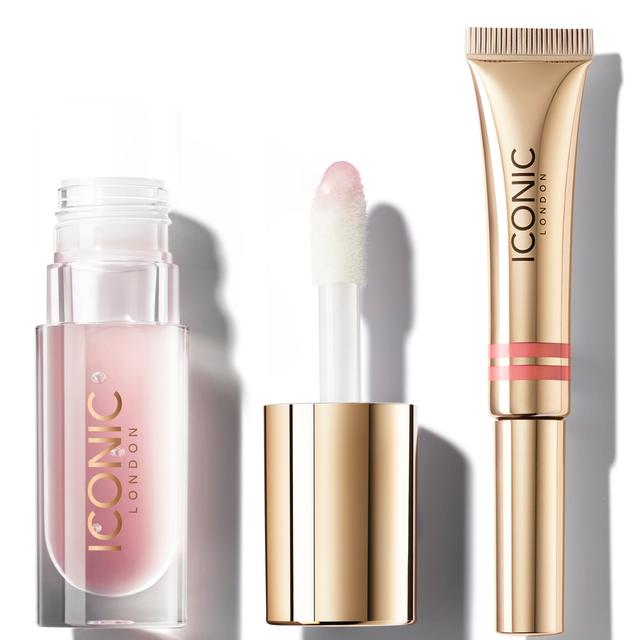 ICONIC London Cloud Kiss Matte Lip Mousse and Lip Lustre Oil Bundle Undressed on Productcaster.