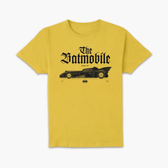 BATMAN Batmobile Profile Lt Unisex T-Shirt - Yellow - XXL on Productcaster.