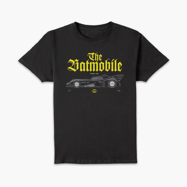 BATMAN Batmobile Profile Unisex T-Shirt - Black - 4XL on Productcaster.