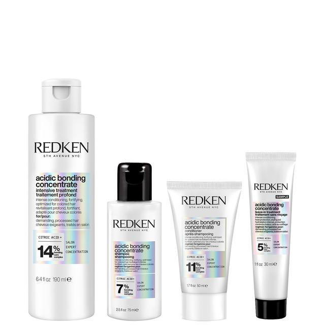 Redken Acidic Bonding Concentrate Pre-Treatment 150ml, Mini Shampoo 75ml, Mini Conditioner 50ml Gift Set and Mini Leave-In 30ml on Productcaster.