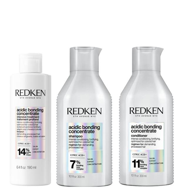 Redken Acidic Bonding Concentrate Pre-Treatment 190ml, Shampoo and Conditioner 300ml Bundle for Damaged Hair Bundle on Productcaster.