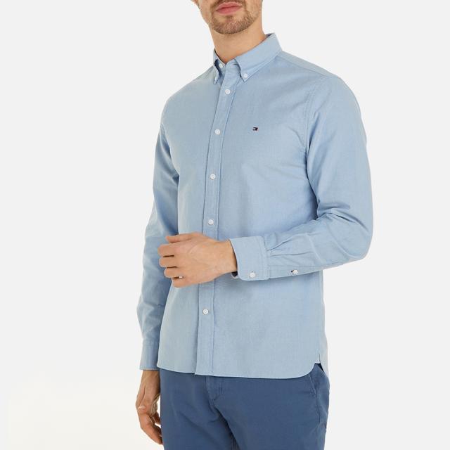 Tommy Hilfiger Solid Heritage Oxford Organic Cotton-Blend Shirt - L on Productcaster.