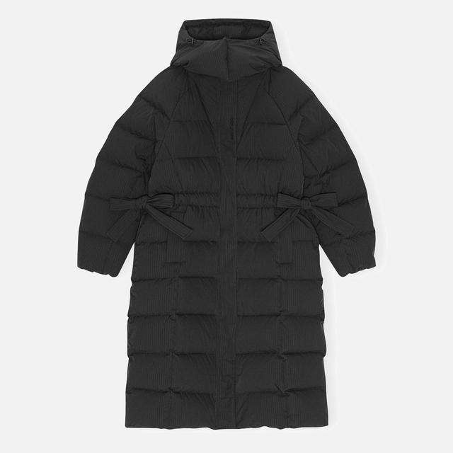 Ganni Tech Seersucker Shell Puffer Coat - XXS/XS on Productcaster.