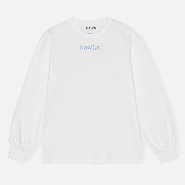 Ganni Future Rose Cotton-Jersey T-shirt - XL on Productcaster.